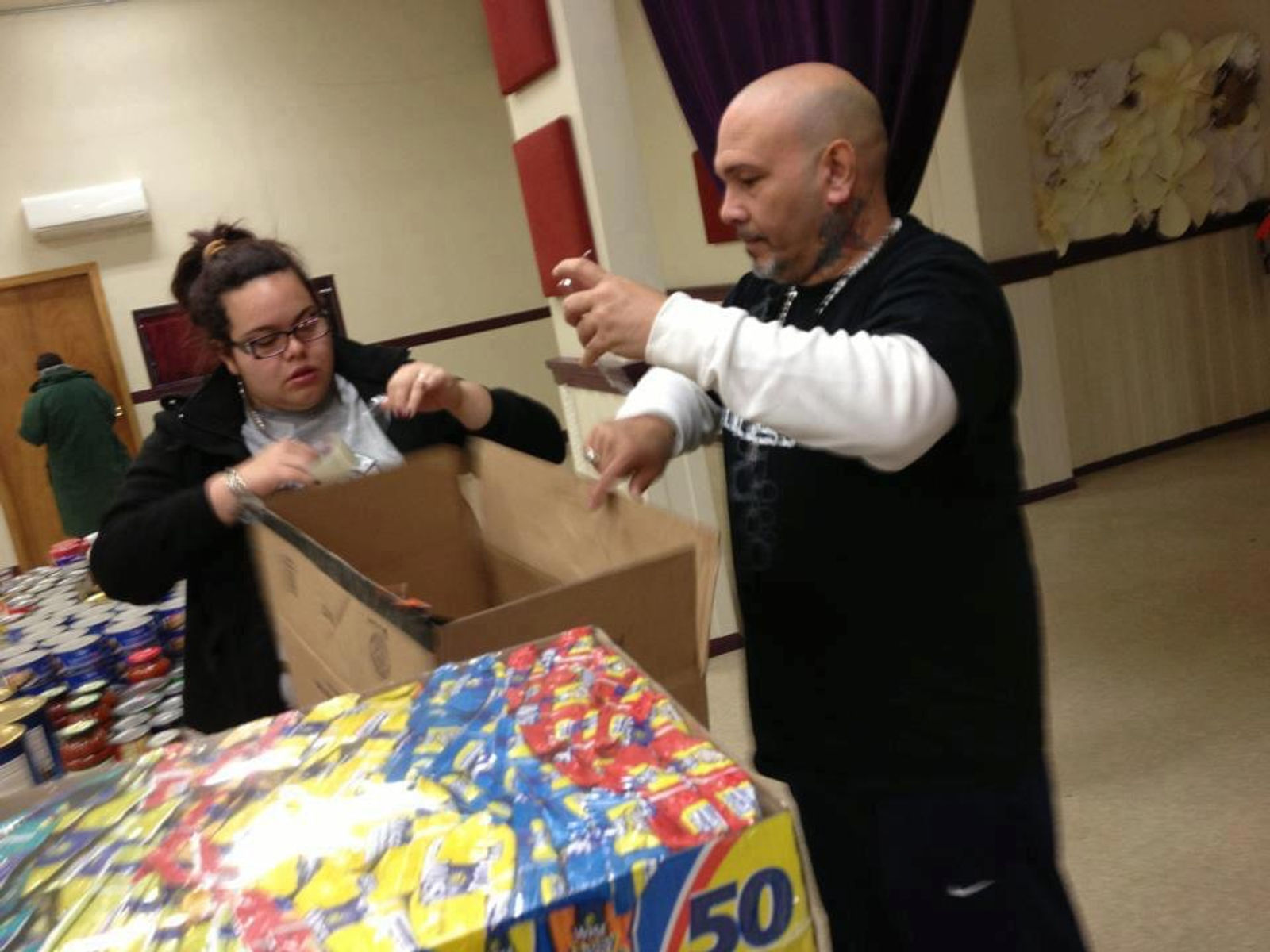 Outreach team serving families in the neighborhood