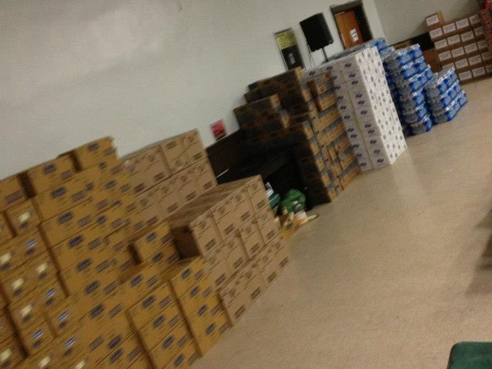 Food boxes prepared for community distribution