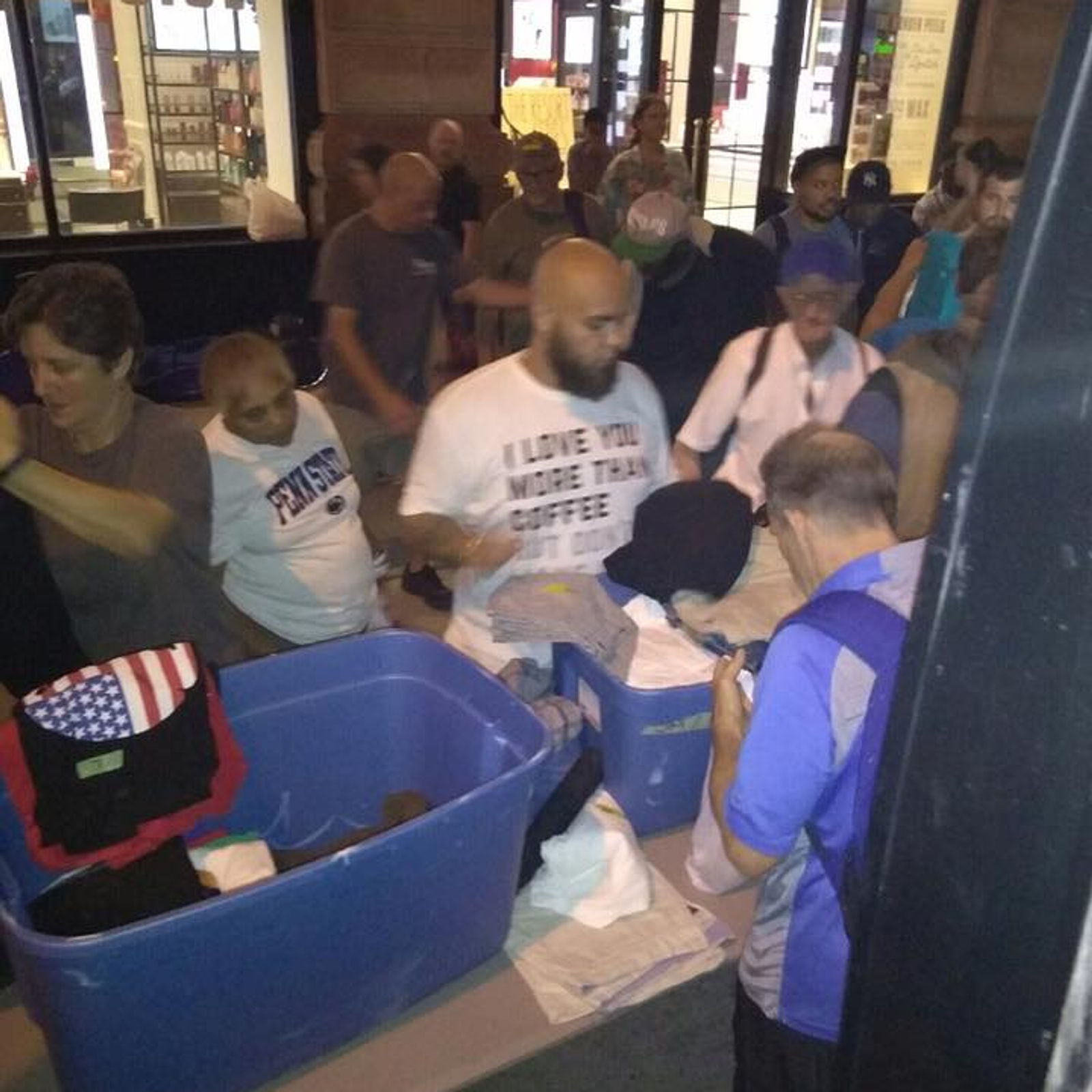 Volunteers serving during a homeless outreach run