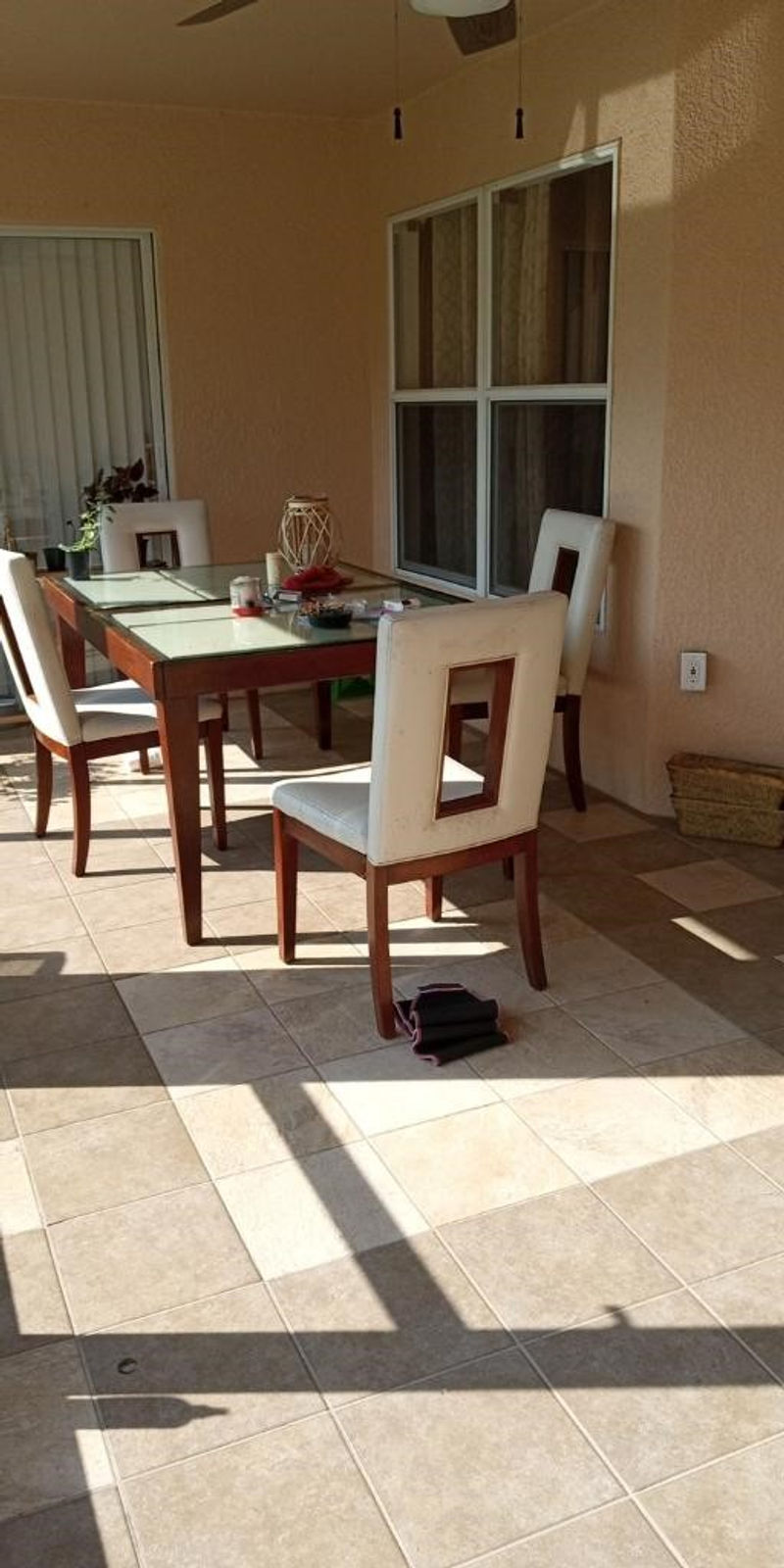 Back porch dining area at Rahab's Refuge